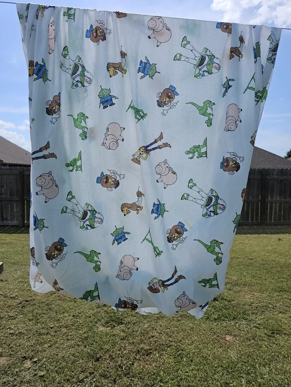 1995 Hasbro Disney Toy Story Twin Sheet Set - Flat & Fitted - Vintage